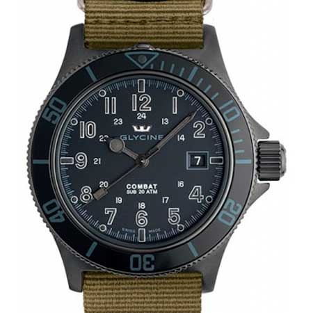 Часы Glycine Combat SUB Automatic Specials Stealth 3863.99AT