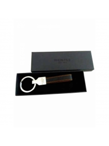 Брелок для ключей с одним кольцом на петле темно-коричневый
